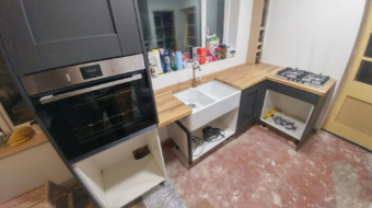 Work completed on a new kitchen electrical installation