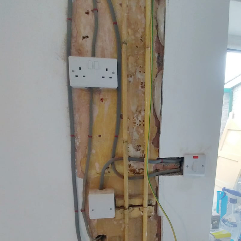 Electrical wiring in a kitchen